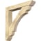 Ekena Millwork Olympic Slat Rough Sawn Bracket w/ Offset Brace, Douglas Fir, 6"W x 34"D x 34"H BKT0604X34X34OLY06RDF - alternate 1